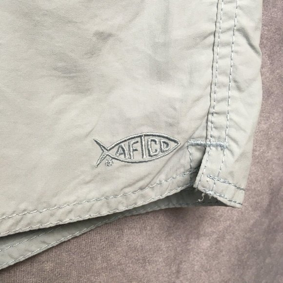 Aftco Mens Swim Trunks Shorts XL Light Blue Mesh Liner Nylon Drawstring Pockets - Picture 2 of 10